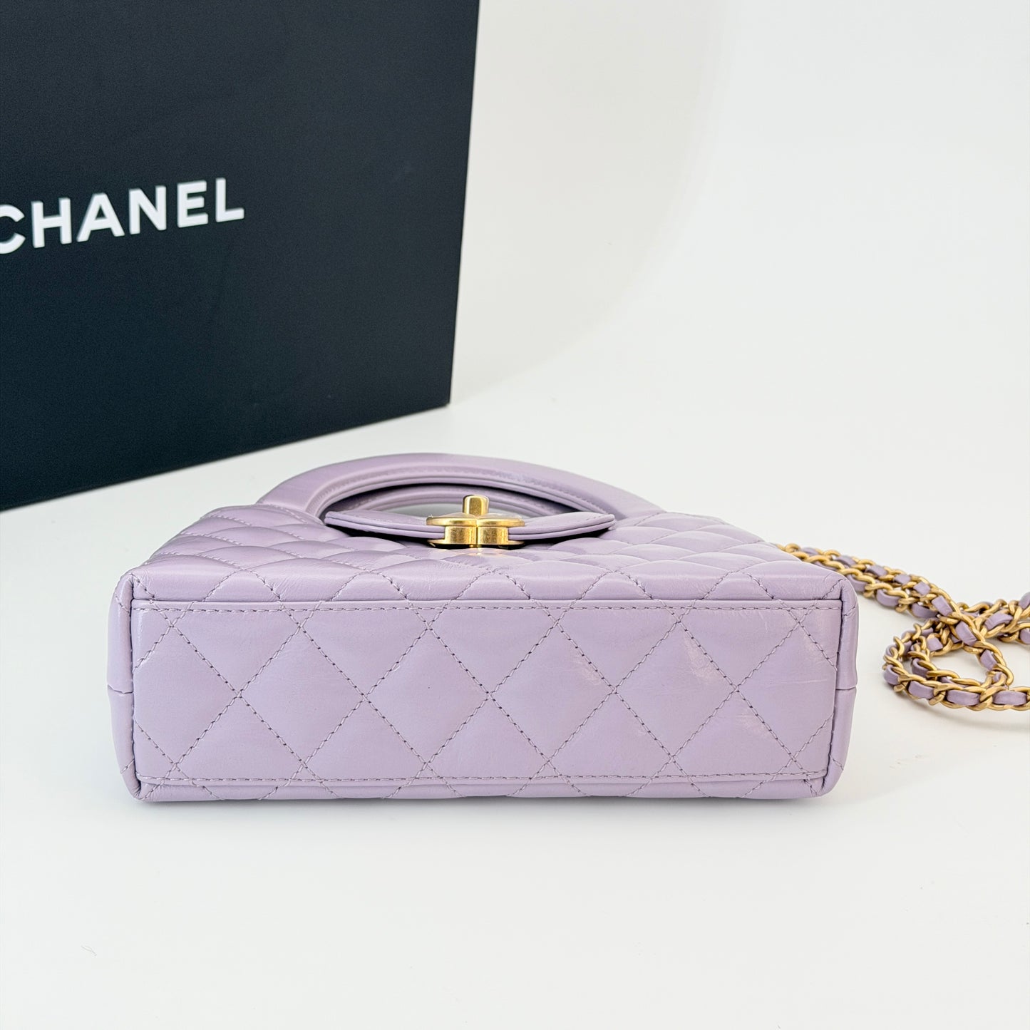 Chanel Purple Mini Kelly Top Handle Bag