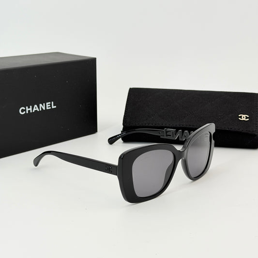 Chanel Acetate Strass Square Sunglasses 5422-B Black