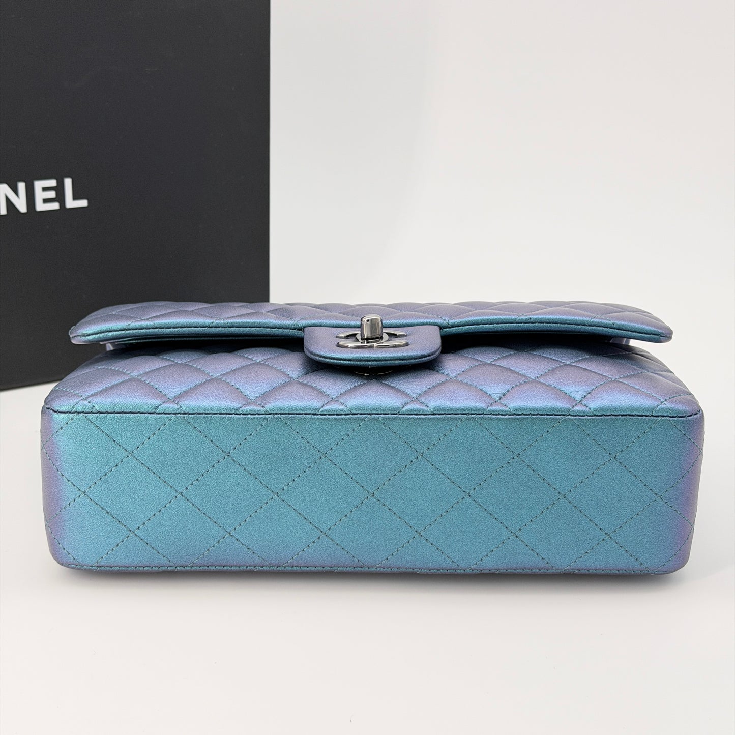 Chanel Metallic Lambskin Quilted Medium Double Flap Bag