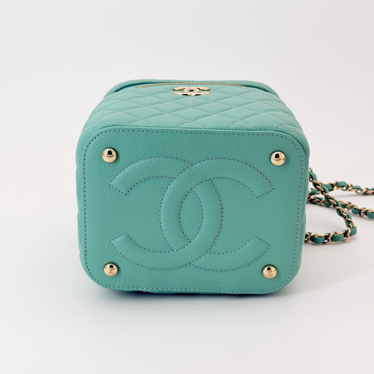 CHANEL Pre-Owned CC Caviar Top Handle Vanity Case