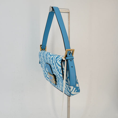 1997 Vertigo Zucca Baguette Blue Shoulder Bag