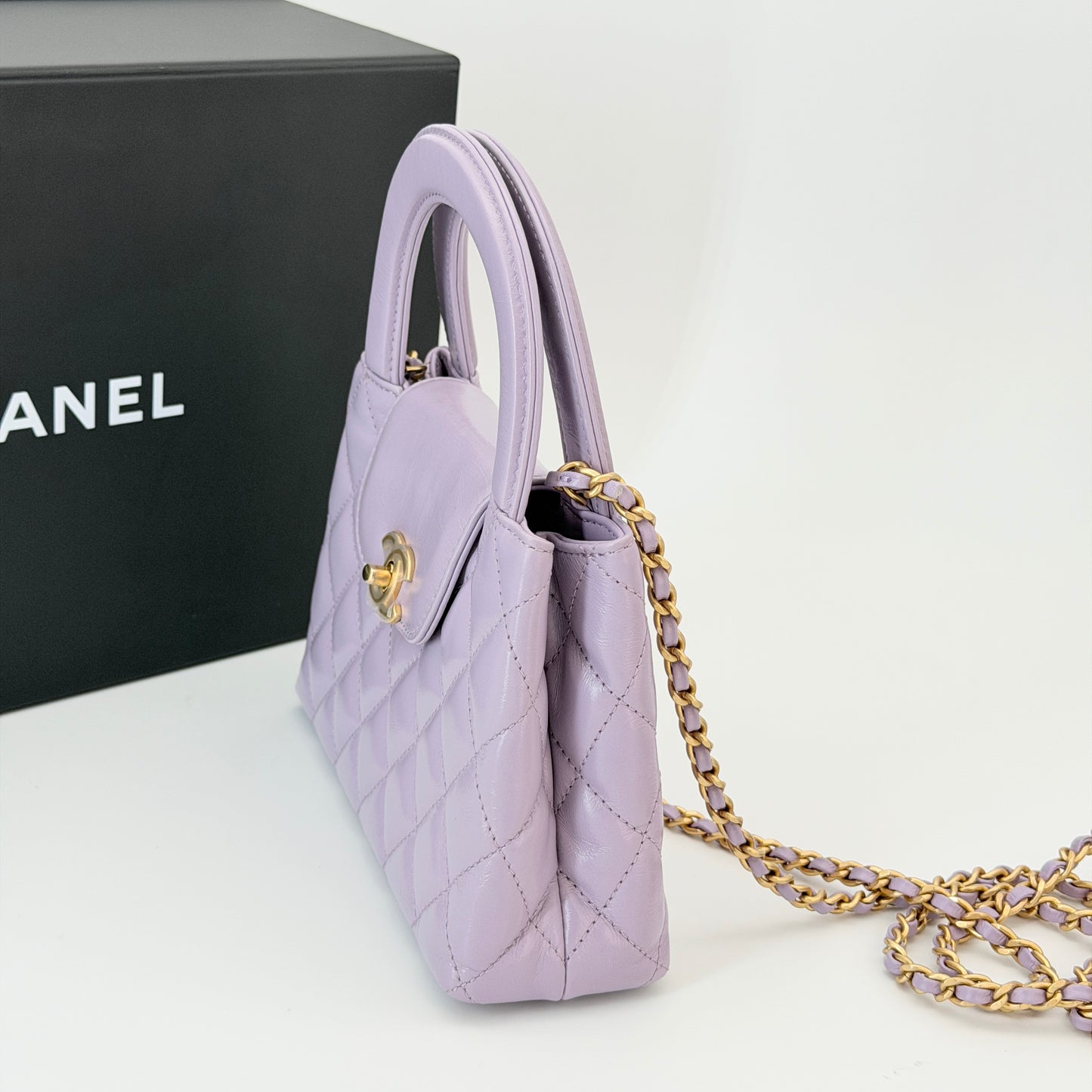 Chanel Purple Mini Kelly Top Handle Bag