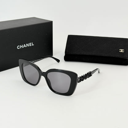 Chanel Acetate Strass Square Sunglasses 5422-B Black