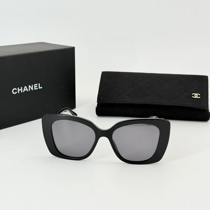 Chanel Acetate Strass Square Sunglasses 5422-B Black