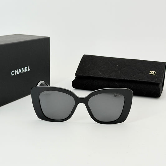 CHANEL CH5422B Women's Sunglasses, Black / White