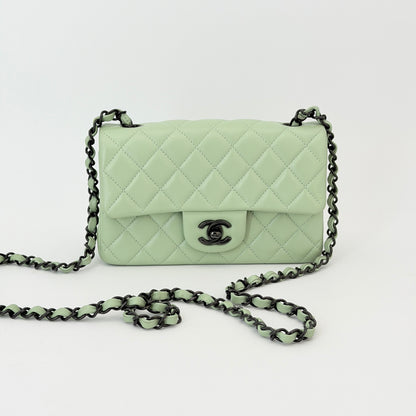 Chanel Mini Rectangular Flap Bag - Green Shoulder Bag