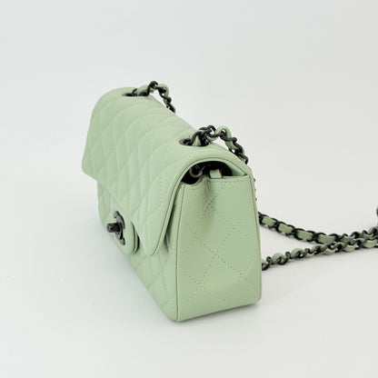 Chanel Mini Rectangular Flap Bag - Green Shoulder Bag