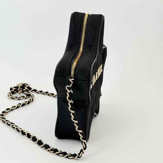 Chanel Satin Walk Of Fame Bag Black