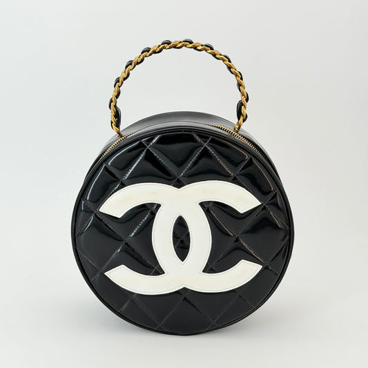 Chanel Patent Top Handle Bag