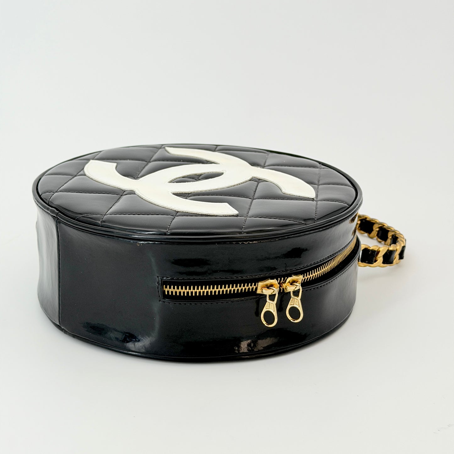 Chanel Patent Top Handle Bag
