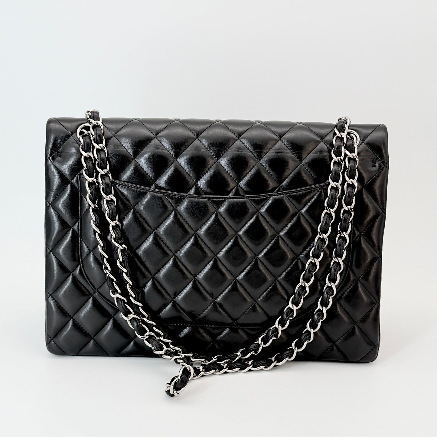 Chanel Classic Double Flap Maxi - Black Leather