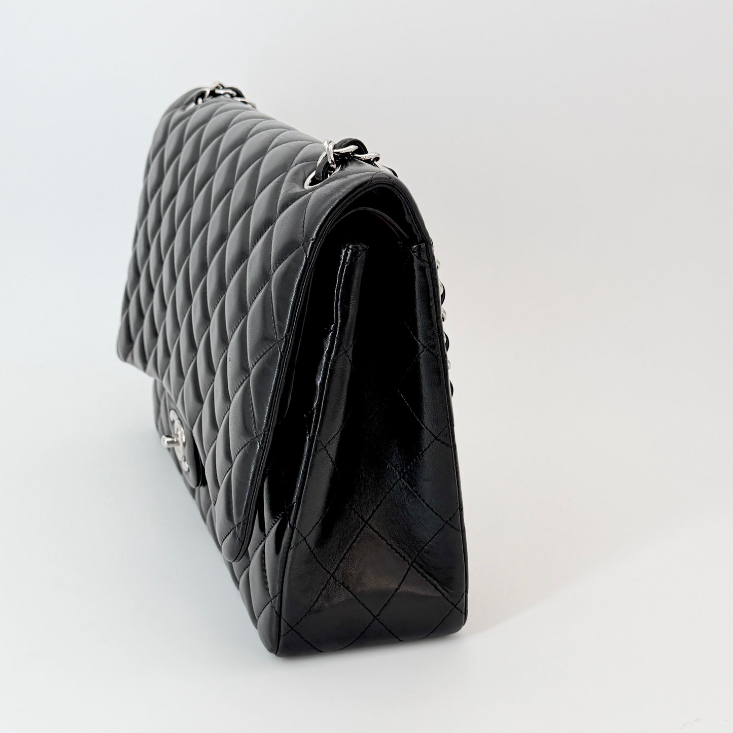 Chanel Classic Double Flap Maxi - Black Leather