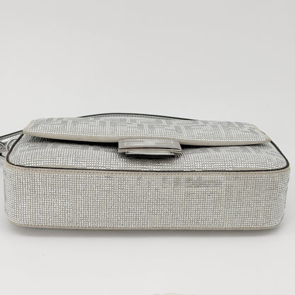 Fendi Crystal Vitello Laminato FF Mini Baguette Crystal