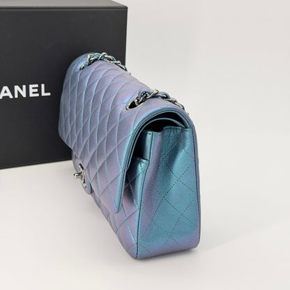 Chanel Metallic Lambskin Quilted Medium Double Flap Bag