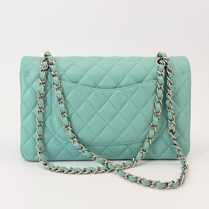 Chanel Green Caviar Classic Flap Bag Medium