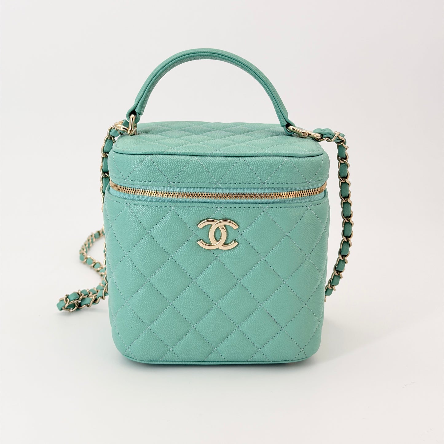 CHANEL Pre-Owned CC Caviar Top Handle Vanity Case
