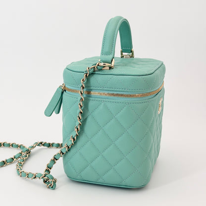 CHANEL Pre-Owned CC Caviar Top Handle Vanity Case