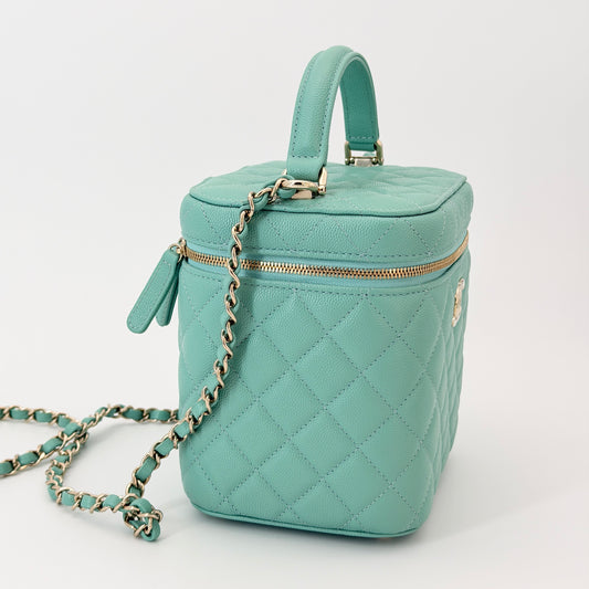 CHANEL Pre-Owned CC Caviar Top Handle Vanity Case