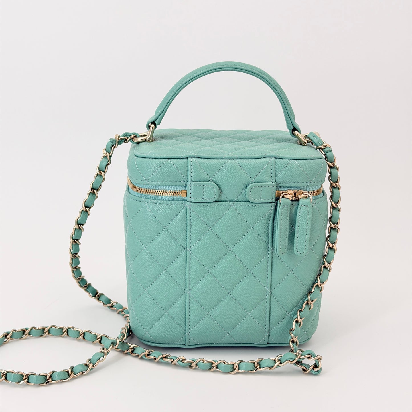 CHANEL Pre-Owned CC Caviar Top Handle Vanity Case