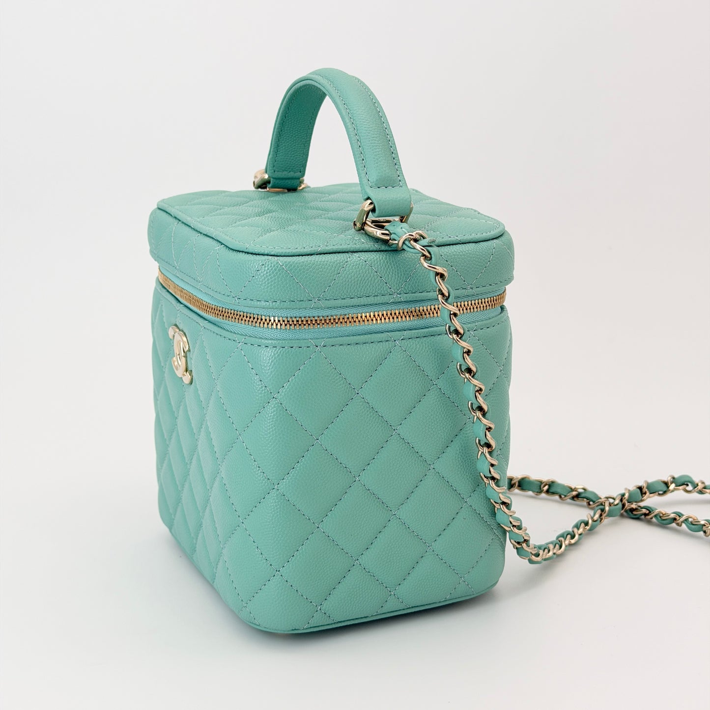 CHANEL Pre-Owned CC Caviar Top Handle Vanity Case