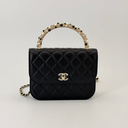 Chanel Black Lambskin Flap Bag