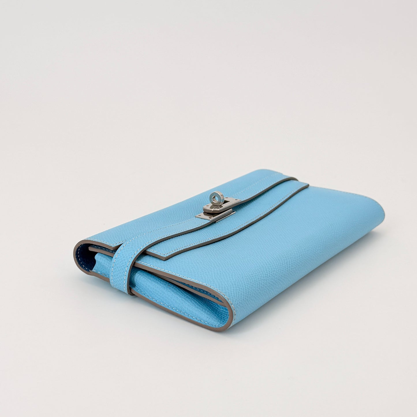 Hermes Epsom Kelly Longue Wallet Blue