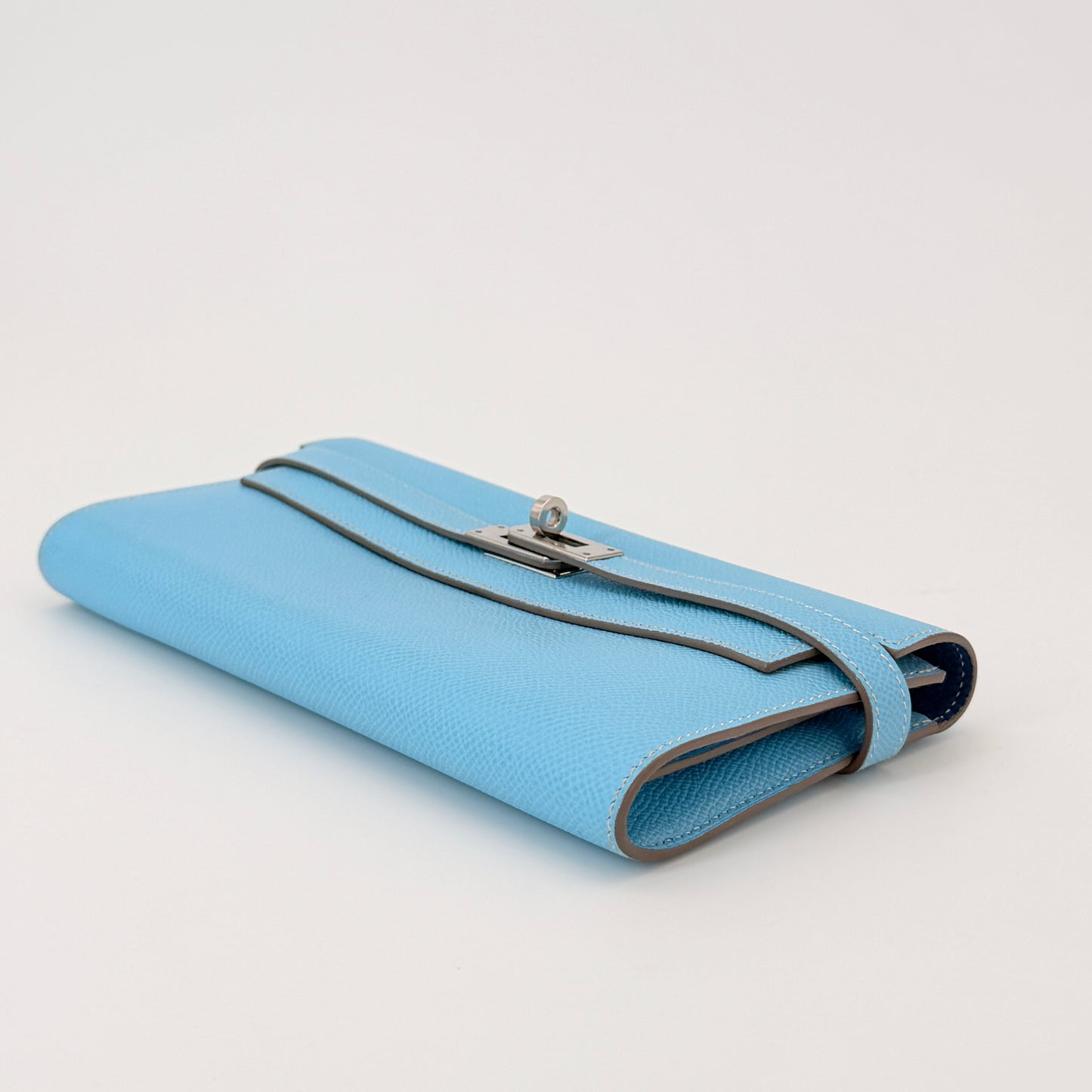Hermes Epsom Kelly Longue Wallet Blue