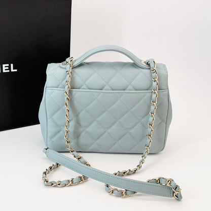 Chanel Caviar Quilted Small Business Affinity Flap Blue