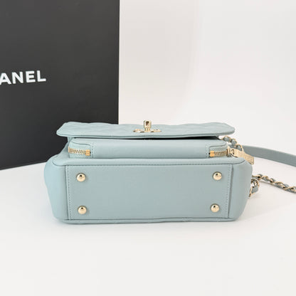 Chanel Caviar Quilted Small Business Affinity Flap Blue