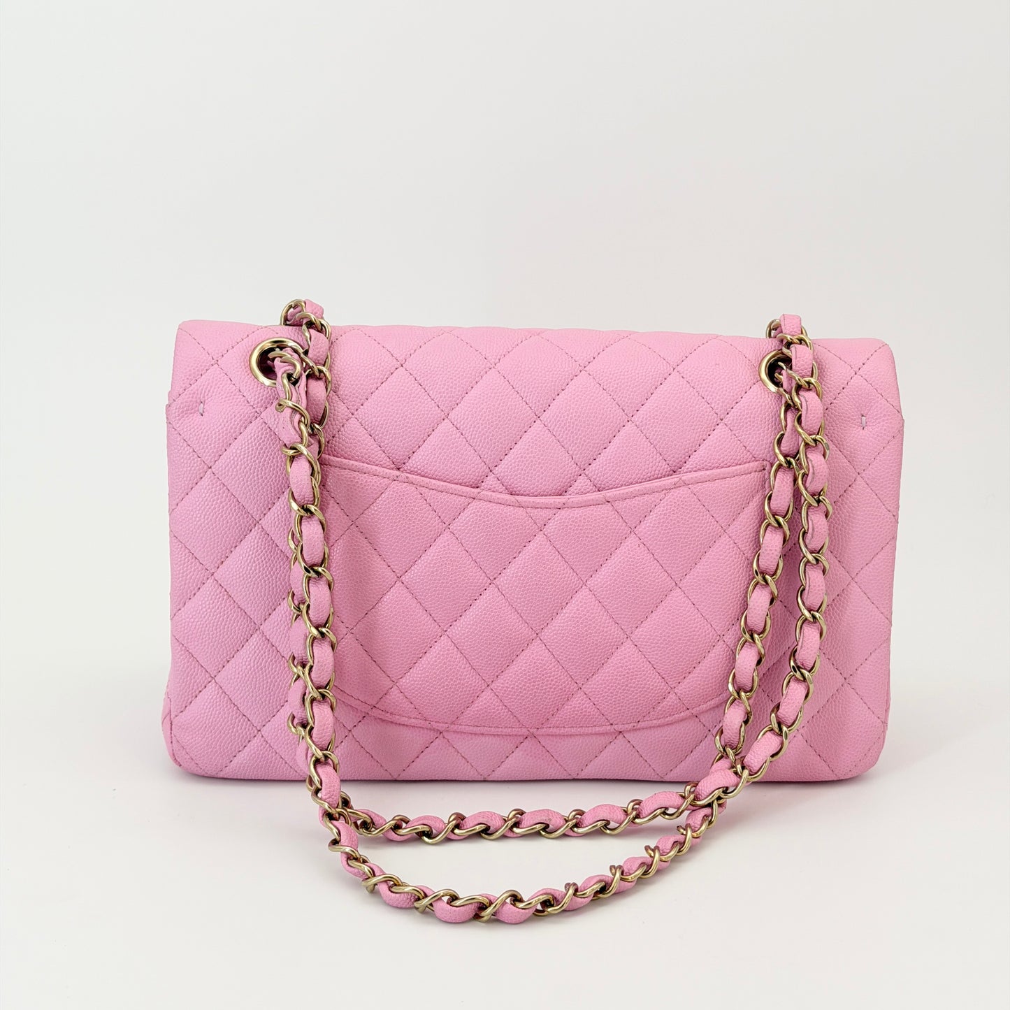 Chanel Caviar Quilted Medium Double Flap Pink