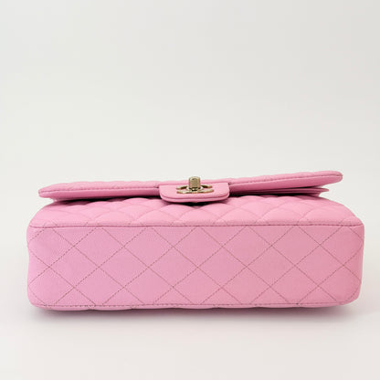 Chanel Caviar Quilted Medium Double Flap Pink