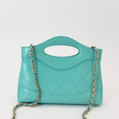 Chanel Shiny Calfskin Quilted Nano 31 Shopping Bag
