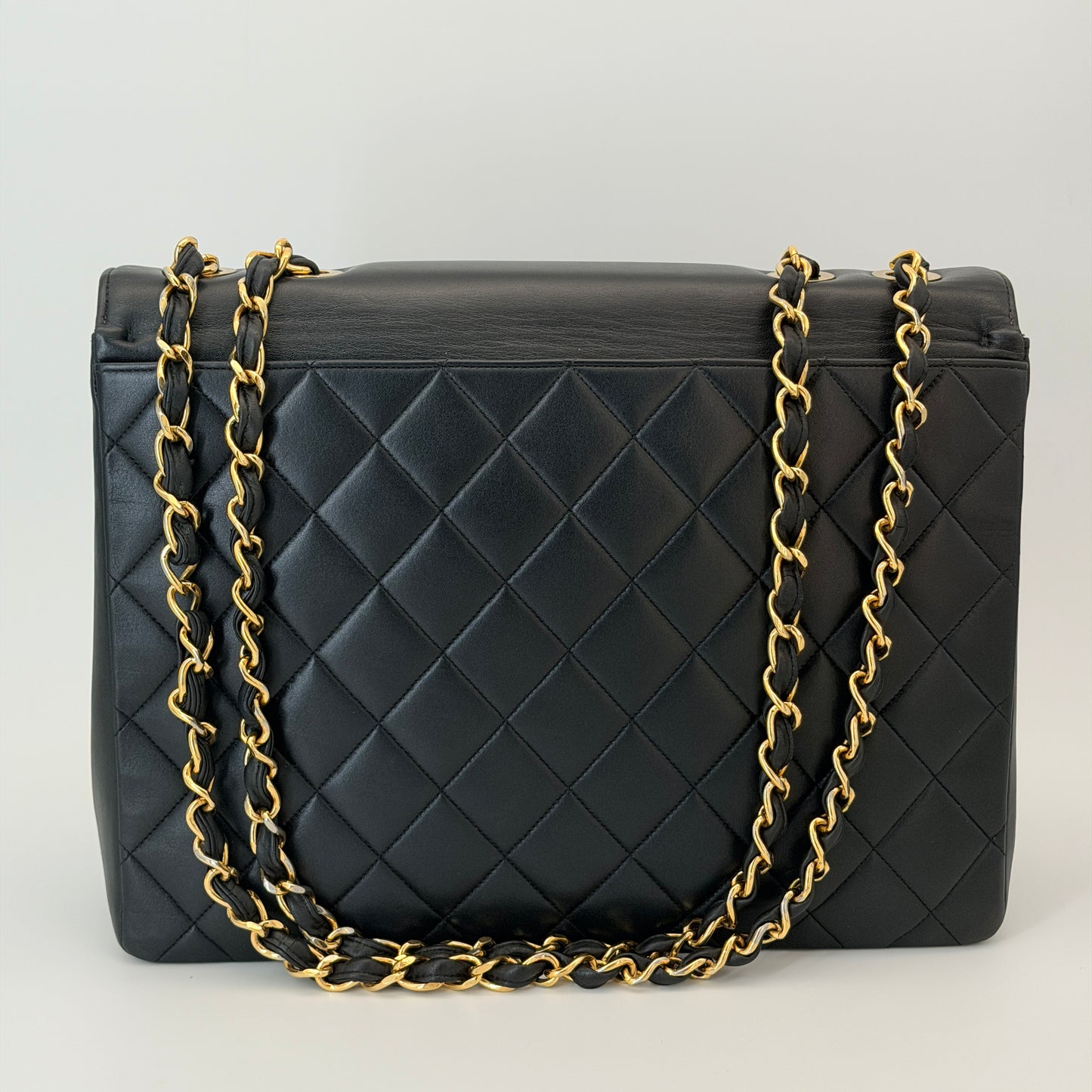 Chanel Black Calfskin Flap Crossbody Bag
