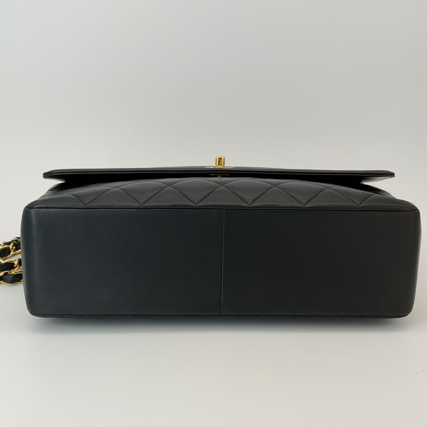 Chanel Black Calfskin Flap Crossbody Bag