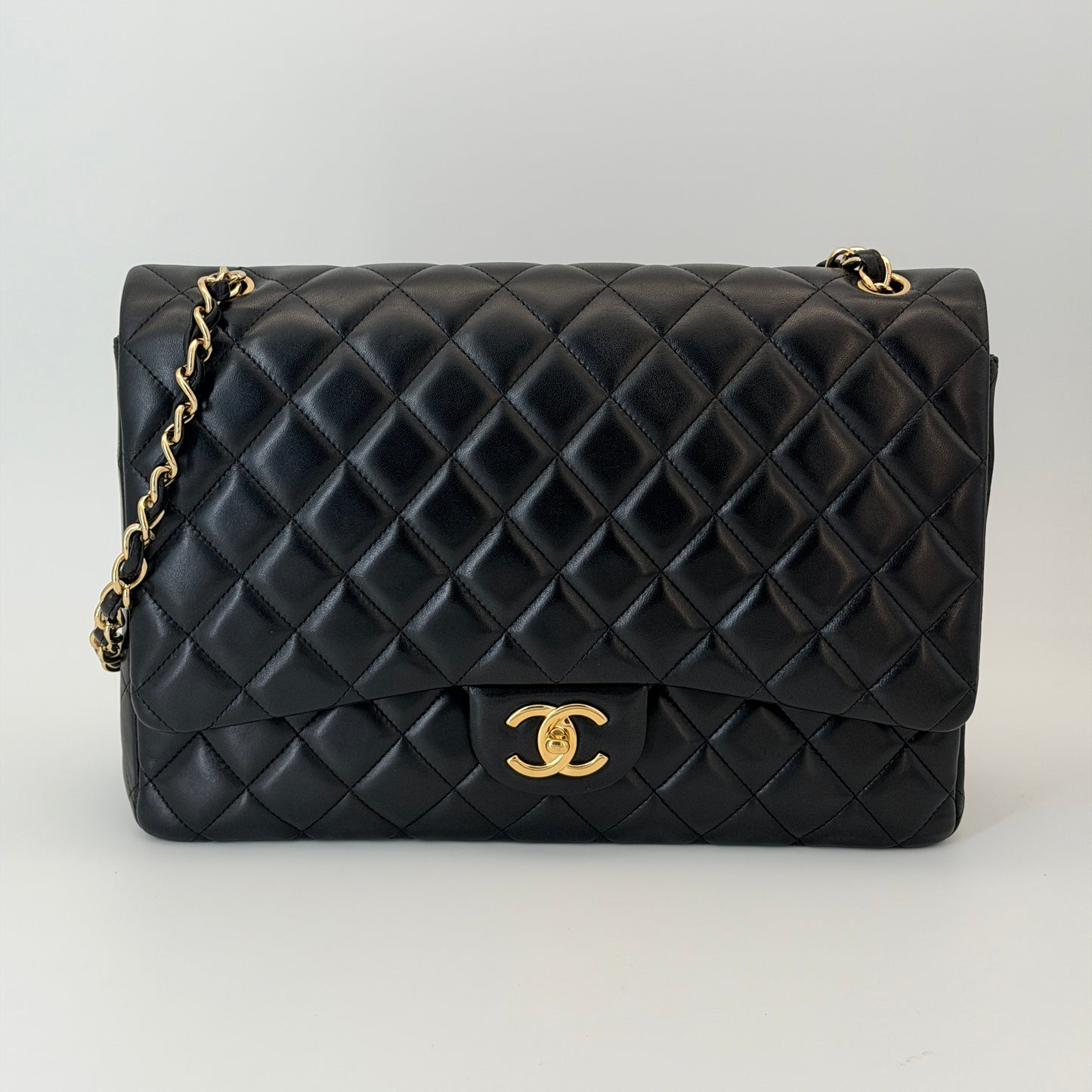 Chanel Maxi Shoulder Flap Bag Black - Lambskin Leather