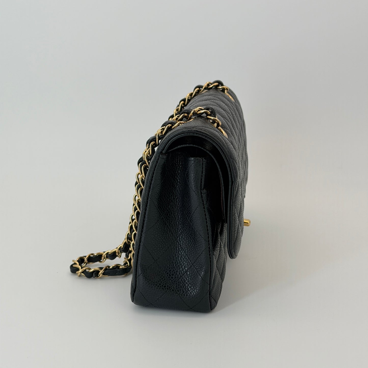 Chanel Black Classic Medium Flap Bag Caviar