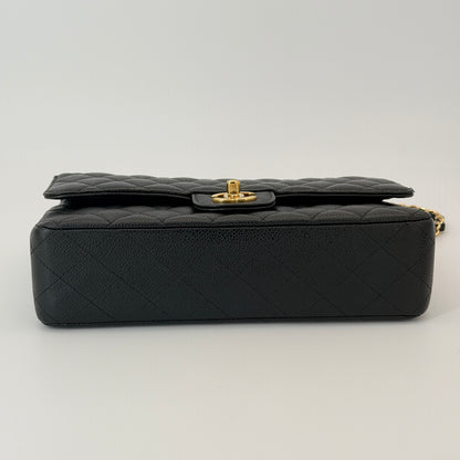 Chanel Black Classic Medium Flap Bag Caviar