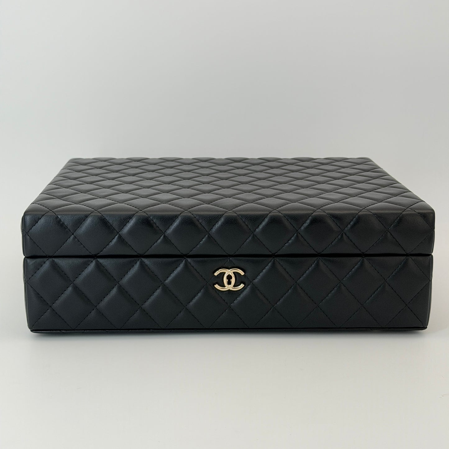 CHANEL Matelasse Mini Shoulder Bag 4 Points Set Leather Black