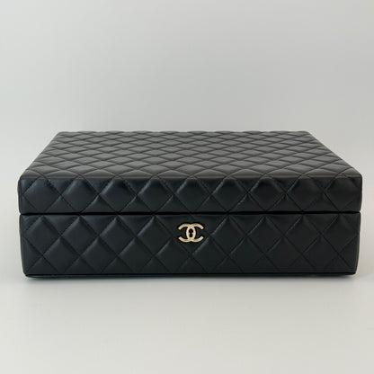 CHANEL Matelasse Mini Shoulder Bag 4 Points Set Leather Black