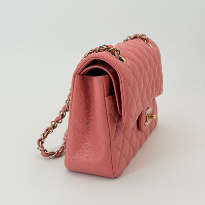 Chanel Iridescent Caviar Quilted Small Flap Pink