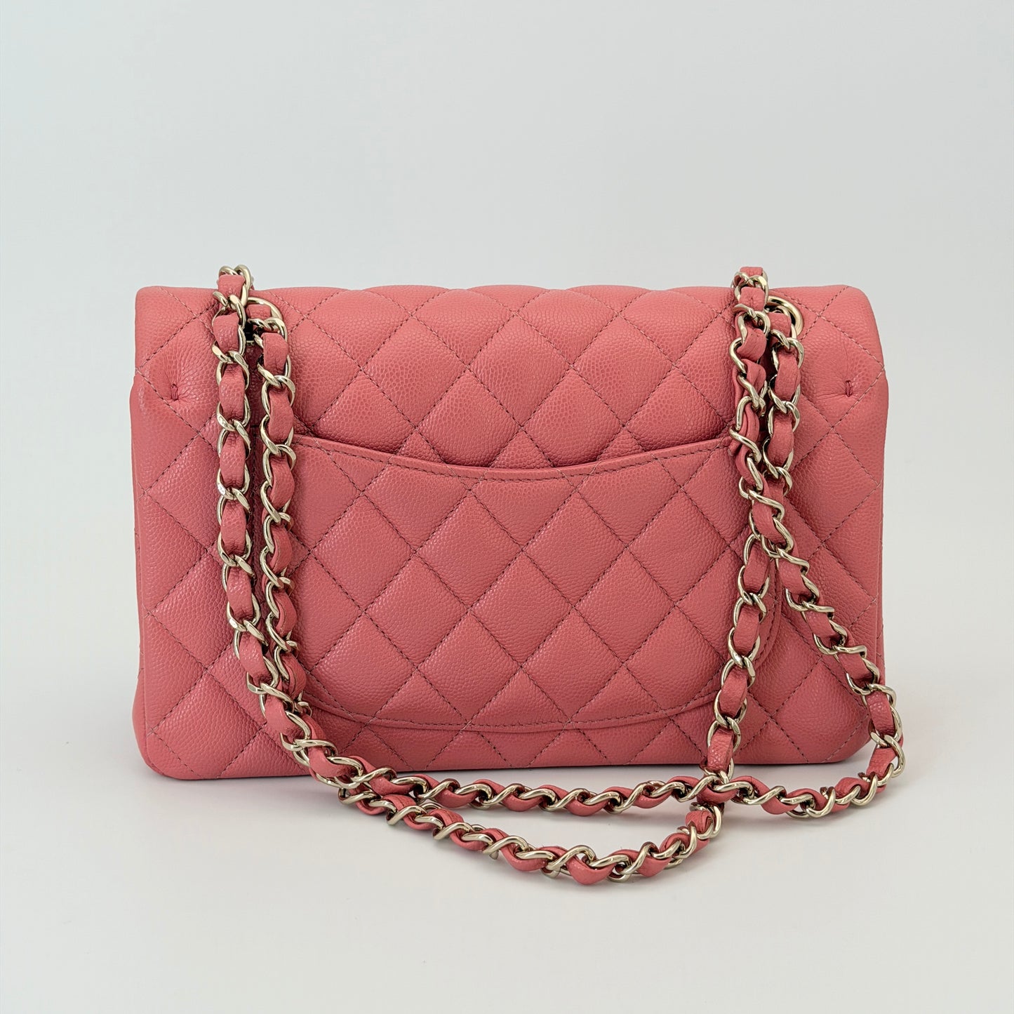 Chanel Iridescent Caviar Quilted Small Flap Pink