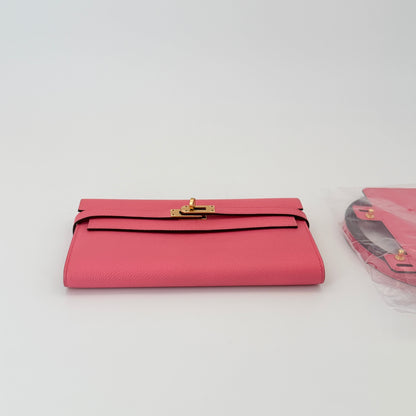 Hermes Epsom Kelly Longue Wallet Pink