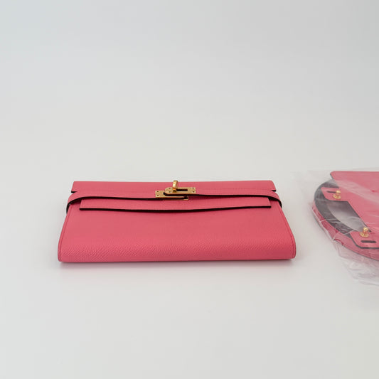 Hermes Epsom Kelly Longue Wallet Pink