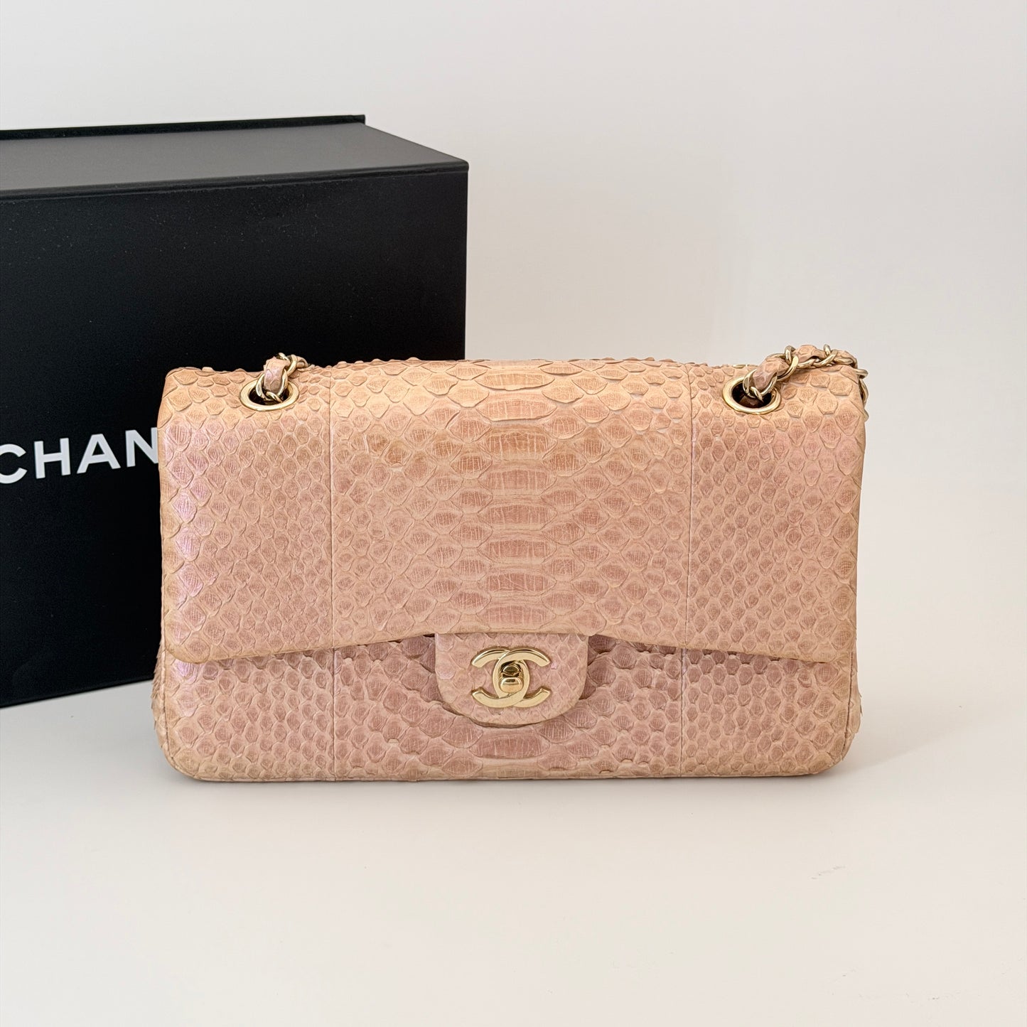 Chanel Classic Iridescent Leather Medium Double Flap Bag