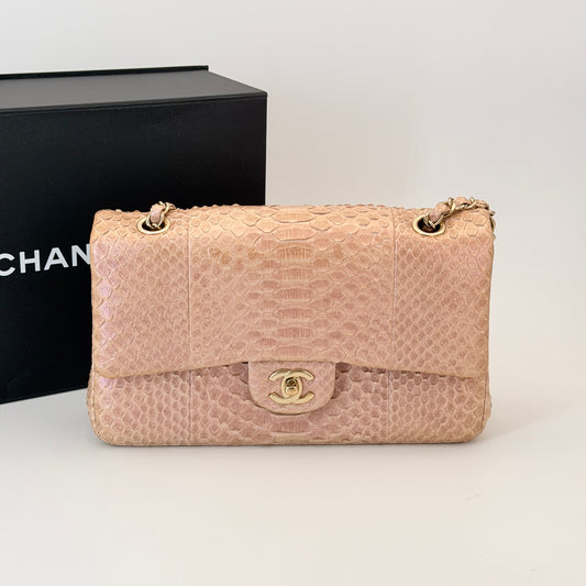 Chanel Classic Iridescent Leather Medium Double Flap Bag