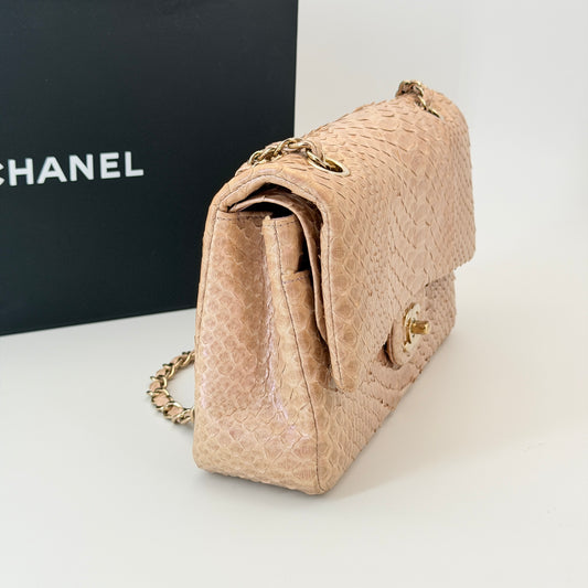 Chanel Classic Iridescent Leather Medium Double Flap Bag