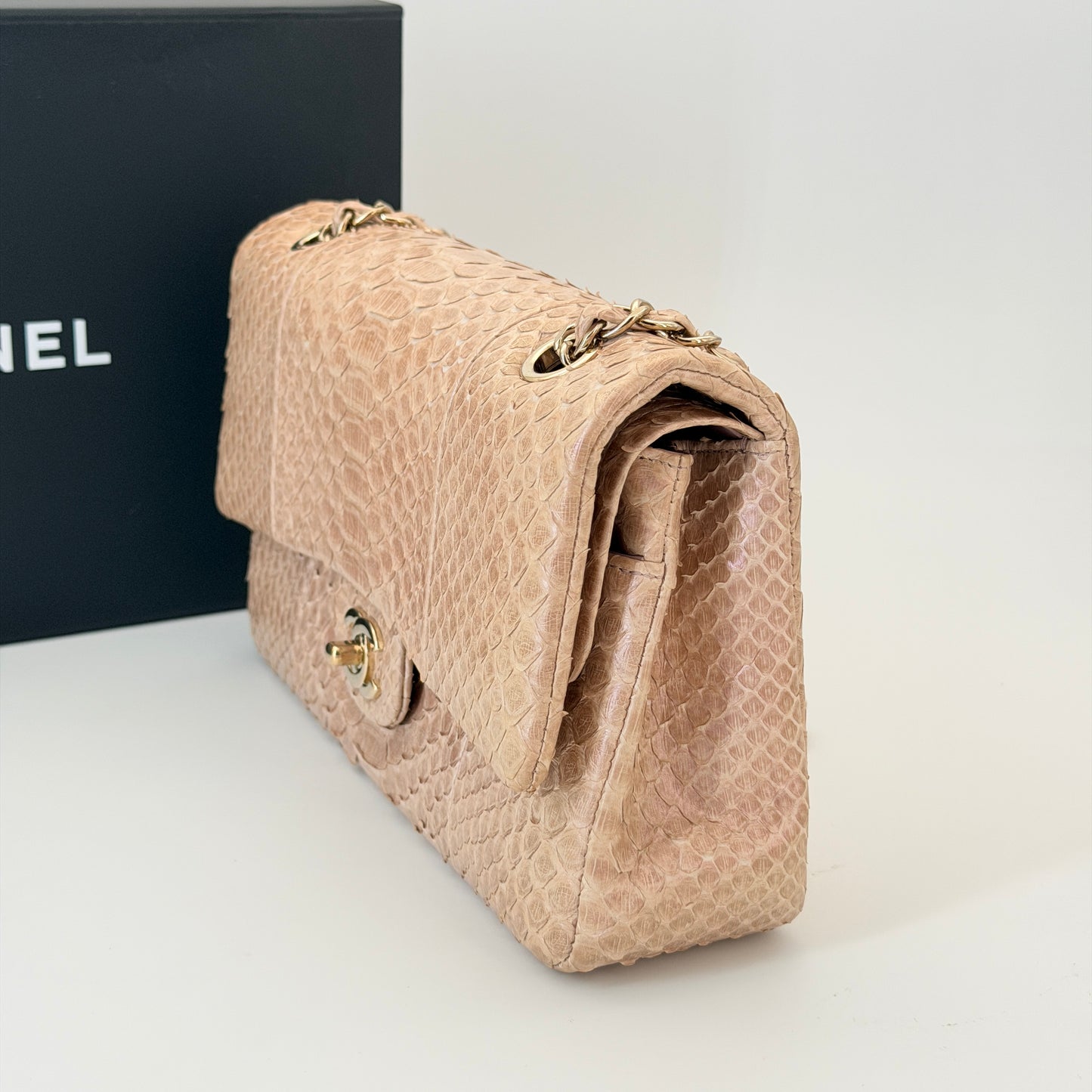 Chanel Classic Iridescent Leather Medium Double Flap Bag