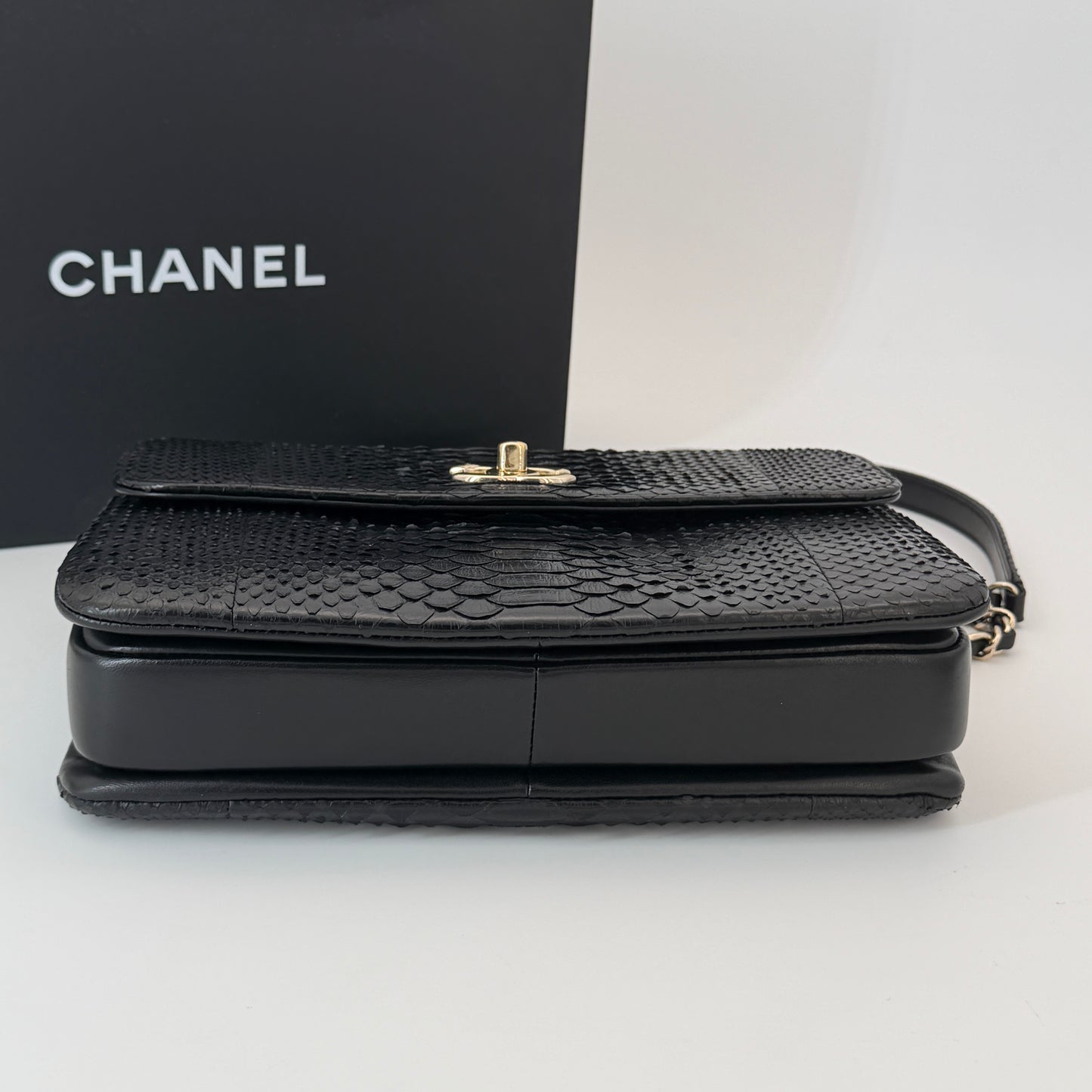 Chanel Black Top Handle Bag Leather