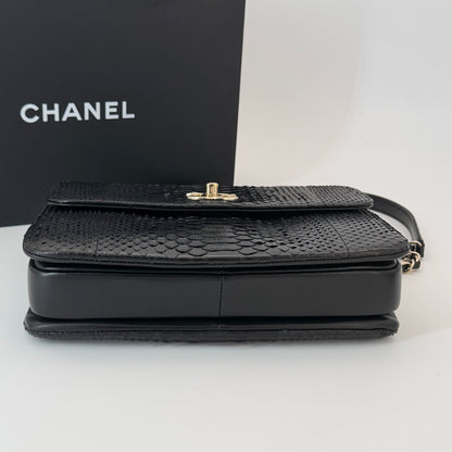 Chanel Black Top Handle Bag Leather