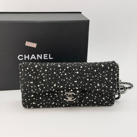 Chanel Strass Crystal Pearls and Ruthenium Metal Shoulder Bag